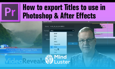 How to export Titles to use in Photoshop After Effects