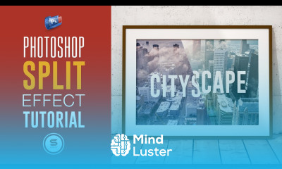 CITYSCAPE GRAPHIC DESIGN Split Text Effect Photoshop Tutorial