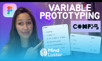 Figma PROTOTYPE with VARIABLES Config 2023 update Design tokens tutorial Variable prototyping
