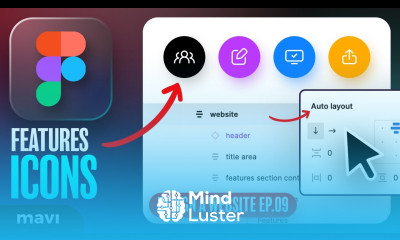 WEB DESIGN IN FIGMA ep 09 Features Icons Global Auto Layout – Free UX UI Course