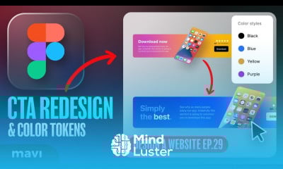 WEB DESIGN IN FIGMA ep 29 Color Tokens CTA Section Redesign – Free UX UI Course