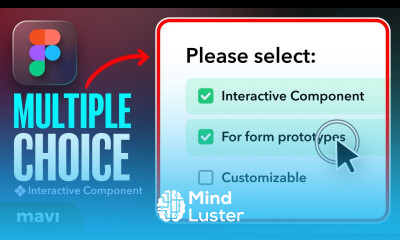 How To Create a MULTIPLE CHOICE Interactive Component in Figma Tutorial