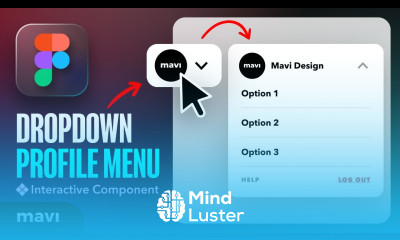 Create a Profile Dropdown Menu in Figma Interactive Prototype Tutorial