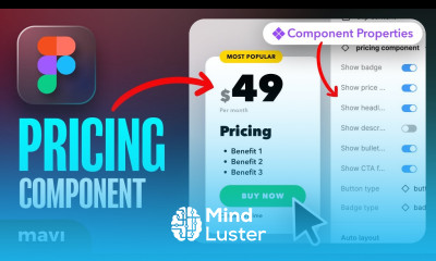 Create a Responsive PRICING Table Component Using Component Properties Figma Tutorial
