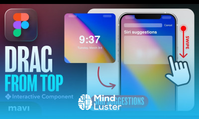 Drag MENU FROM TOP Siri Suggestions – Interactive Prototyping Tutorial in Figma