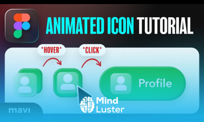 Figma Tutorial ANIMATED Profile User Icon – INTERACTIVE Glassmorphic Icon HOVER State
