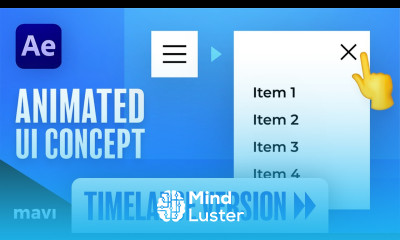 TIMELAPSE  Animated Hamburger Menu UI Concept in After Effects Full Process