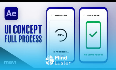 Animated “Virus Scan” Mobile UI Concept in After Effects Full Process