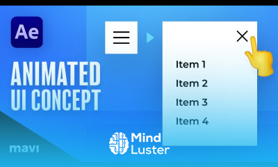 Animated Hamburger Menu UI Concept in After Effects Full Process