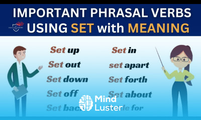 Mastering English vocabulary Important Phrasal Verbs Using SET with meaning Example