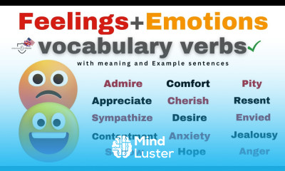 vocabulary Feelings and Emotions verbs with Meanings Examples vocabulary verbs English learn