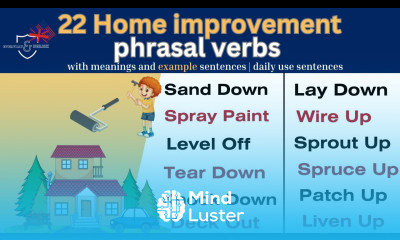 Mastering English vocabulary phrasal verbs about HOME IMPROVEMENTS phrasal verbs with sentence