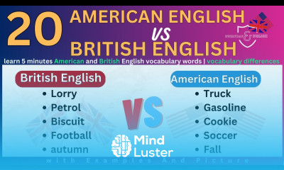 20 important British English VS American English Vocabulary Learn What are the Differences