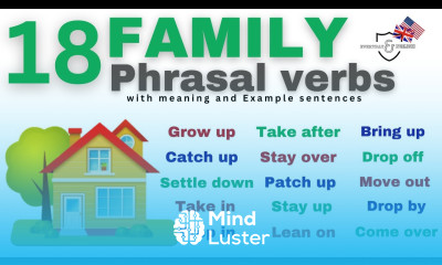 Mastering English vocabulary 18 daily use phrasal verbs about FAMILY with example sentences