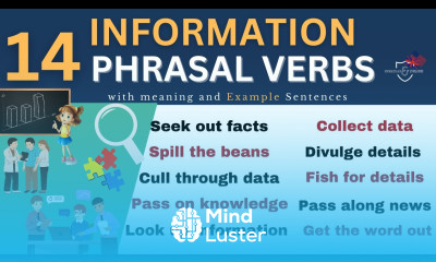 Mastering English vocabulary 14 useful INFORMATION phrasal verbs with meaning example sentences