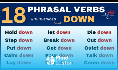 Learn 18 English phrasal verbs with the word DOWN how to use them in Everyday English