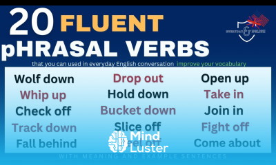 20 Fluent Phrasal Verbs that you can use in Everyday English Conversation improve your English