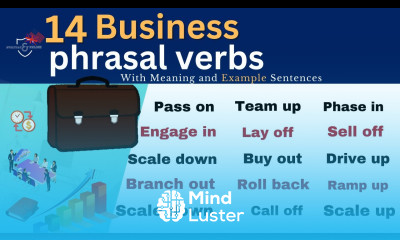 English vocabulary 14 BUSINESS phrasal verbs used in everyday English conversation