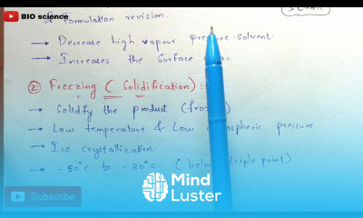 Lyophilization Freeze drying Preservation of bacterial culture Bio science
