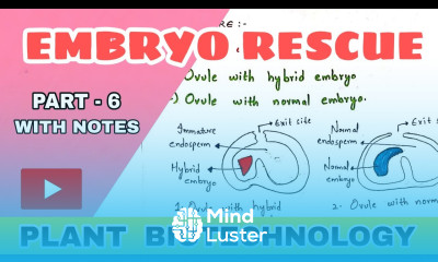 Embryo rescue with notes Principle Procedure Applications Plant biotechnology