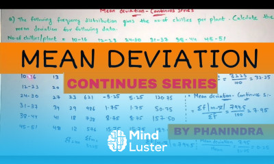 MEAN DEVIATION Continuous series Y Phanindra guptha