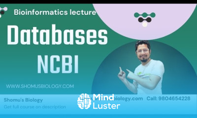 Bioinformatics NCBI database Bioinformatics course Shomu s Biology