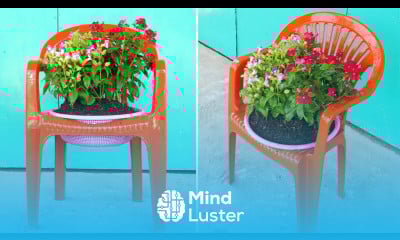 Turn old Plastic Chair into beautiful flower beds and planters