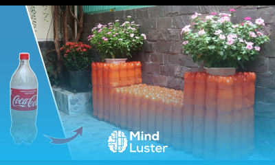 Super Ideas Recycling Plastic Bottles into Garden Planter Bench
