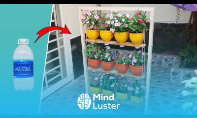 Very Easy idea Recycling Plastic bottles Wood into Hanging garden Pots