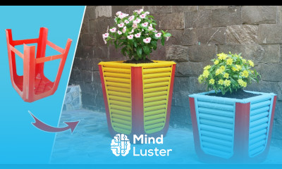 Recycling Plastic Chair old into Planter pot for Your Garden