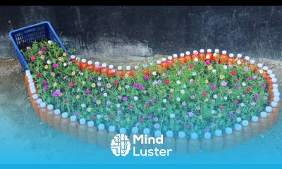 How to Recycle Plastic bottles into Unique Spilled Flower Pot