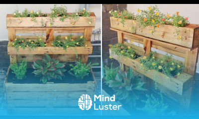 Creative way to Upcycle Pallets into flower planter box DIY Garden ideas
