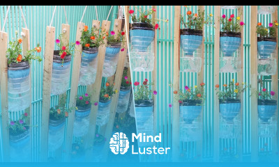 Awesome Hanging Garden Recycling Plastic bottles into hanging garden on Door