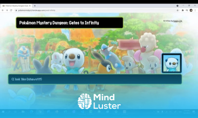 Pokémon Mystery Dungeon Gates to Infinity Quiz Demo HTML CSS JavaScript Python Flask 