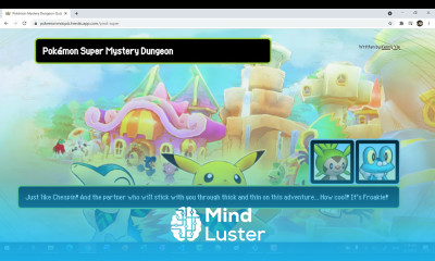 Pokémon Super Mystery Dungeon Quiz Demo HTML CSS JavaScript Python Flask