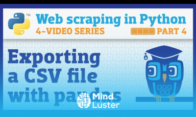 Web scraping in Python Part 4 Exporting a CSV with pandas