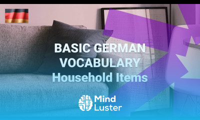 Basic German Vocabulary What Are Some Common Household Items Called in German