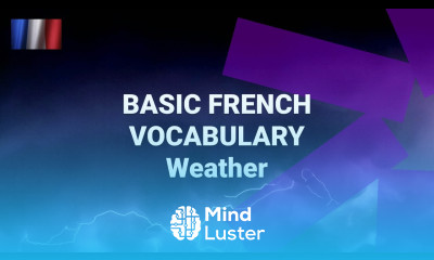 Basic French Vocabulary Weather Words