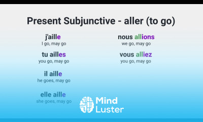 What Is the Present Subjunctive of aller to go in French