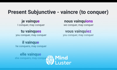 What Is the Present Subjunctive of vaincre to conquer in French