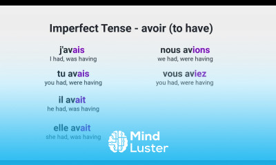 What Is the Imperfect Tense of the French Verb Avoir To Have