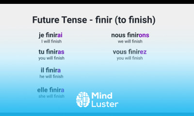What Is the French Future Tense of Regular ir Verbs e g finir to finish