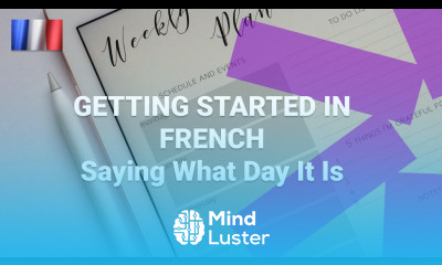 How To Say What Day It Is in French