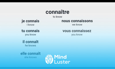 What is the present tense of the French verb connaître