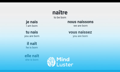 What is the present tense of the French verb naître