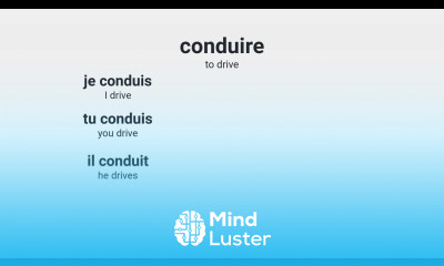 What is the present tense of the French verb conduire