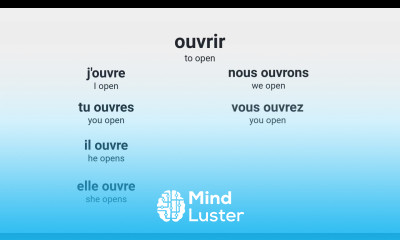 What is the present tense of the French verb ouvrir