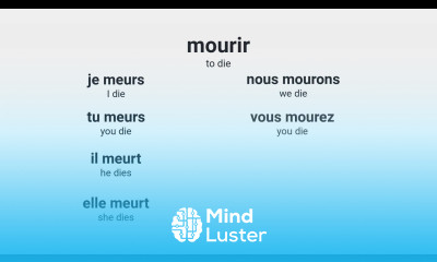 What is the present tense of the French verb mourir