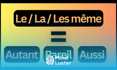 Grammaire A1 n°10 L équivalence
