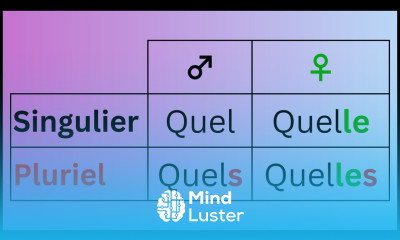 French for Beginners Lesson 7b Quel Quels Quelle Quelles